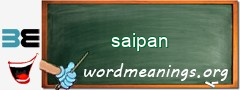 WordMeaning blackboard for saipan